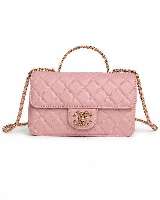 CC Quilted Flap – Blush Gold Medallion