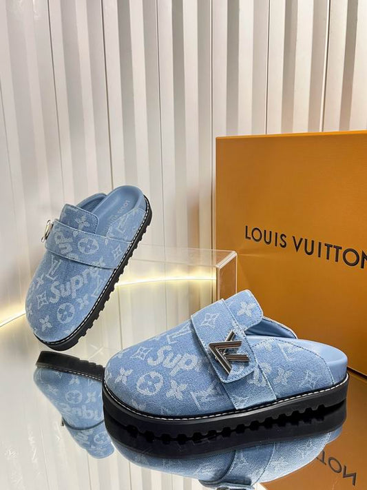 LV Denim Clogs