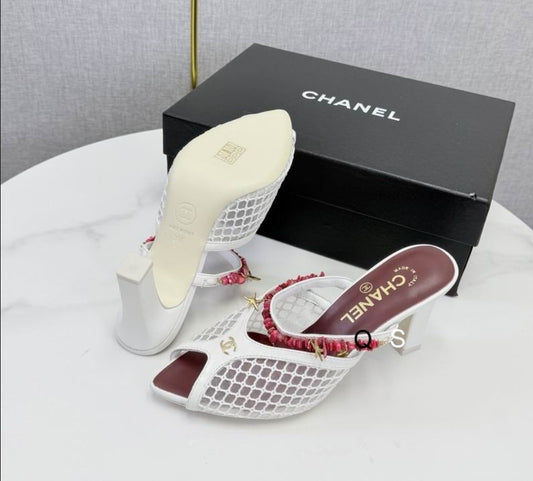 CC Mesh Camellia Mule Heel
