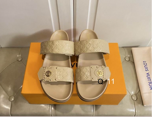 LV Embossed Buckle Sandal