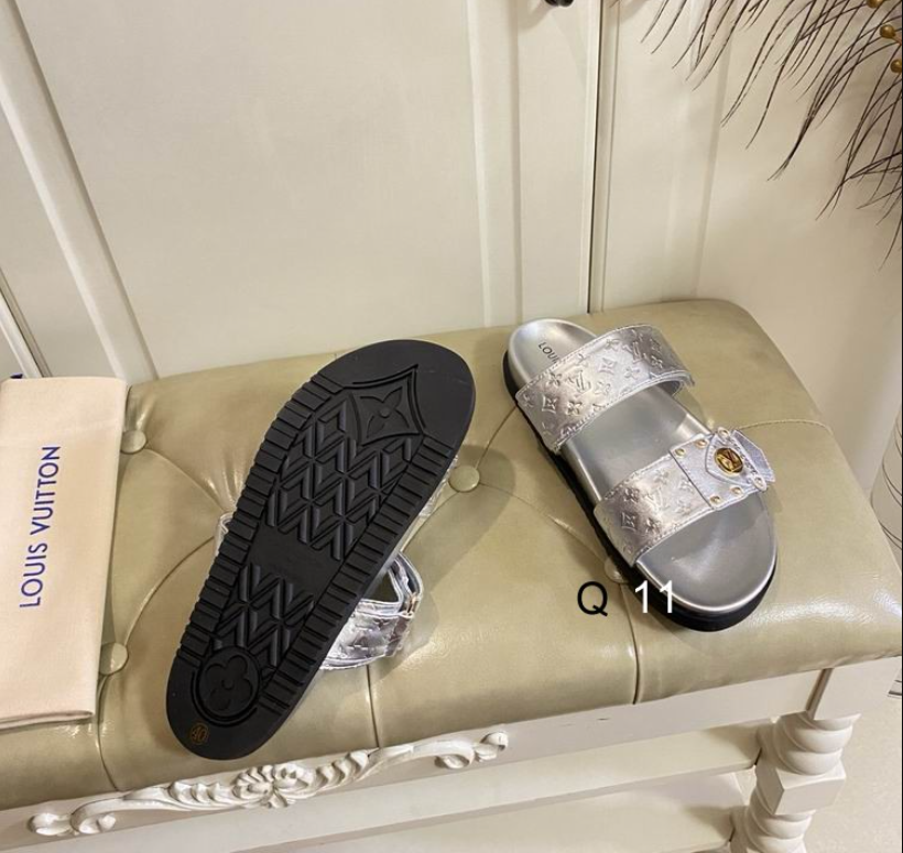 LV Gilded Monogram Strap Sandal