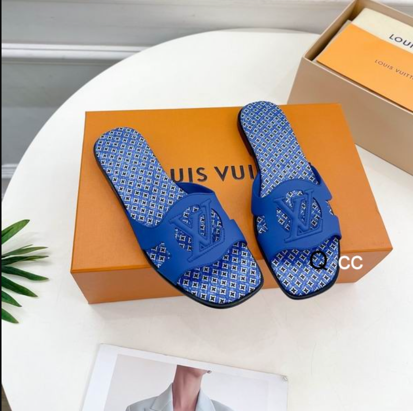 LV Logo Crest Pattern Sandal