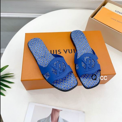 LV Logo Crest Pattern Sandal