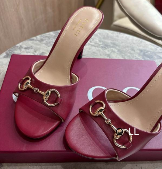 GUC Leather Horsebit  Heel