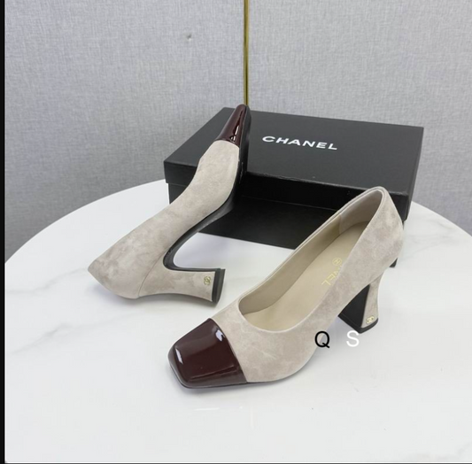 CC Suede Cap-Toe Pump