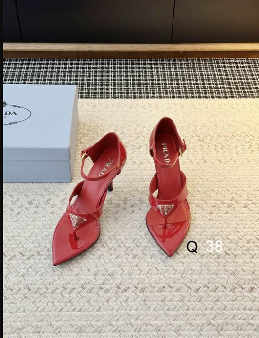 PR Patent Thong Slingback Heel