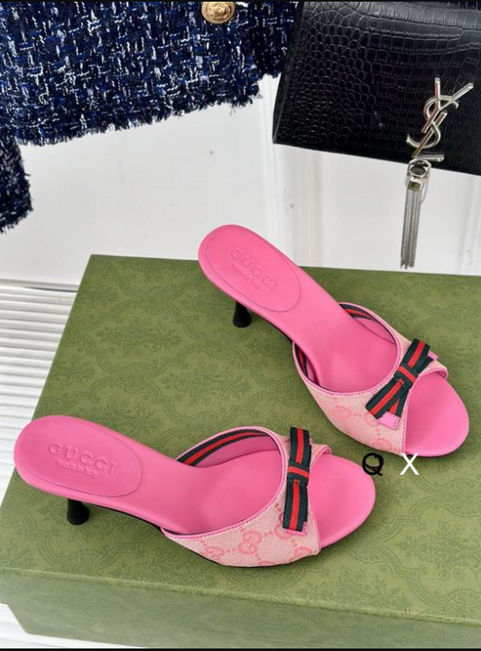 GUC Web Monogram Mule Heel